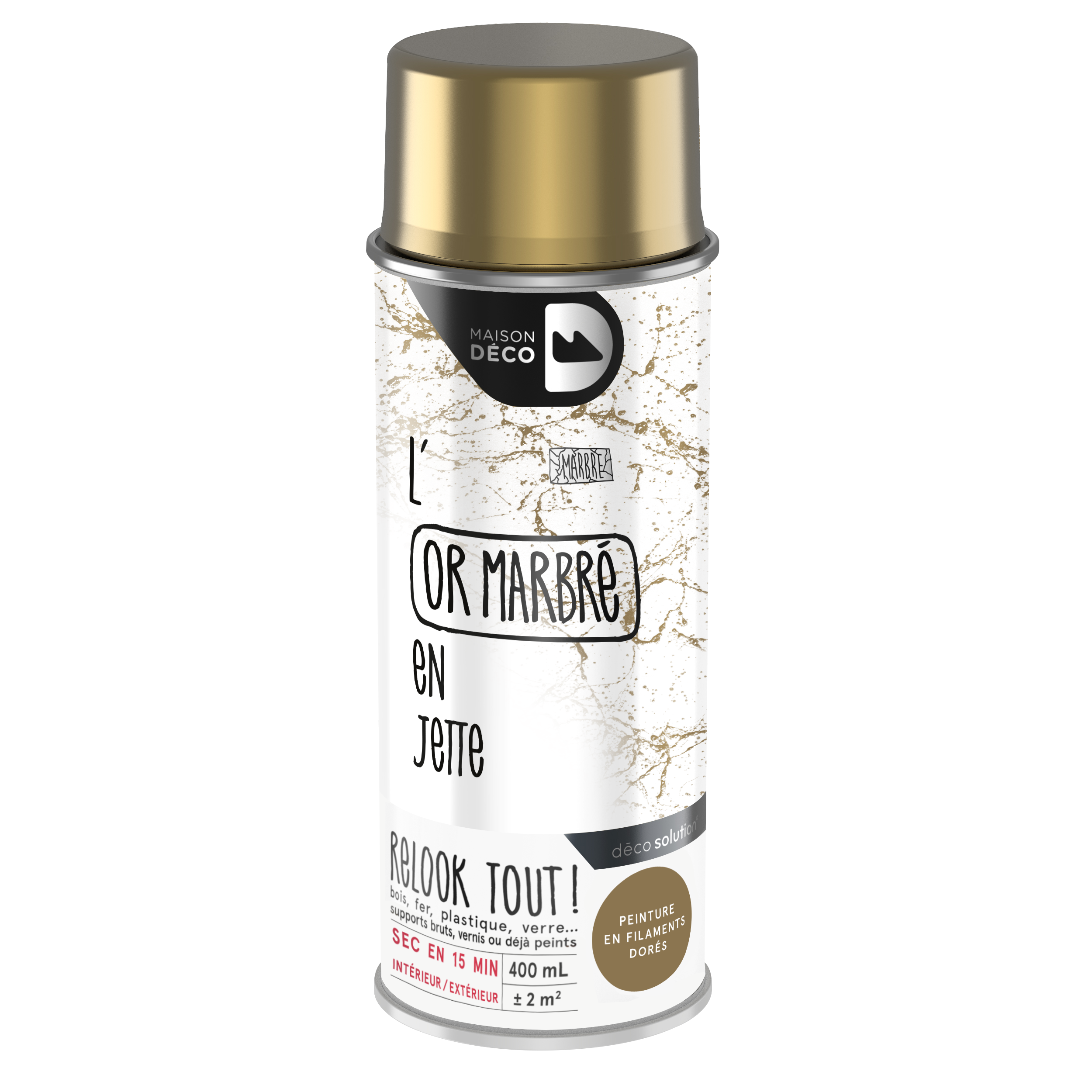 Aérosol relook tout or marbre 400 ml