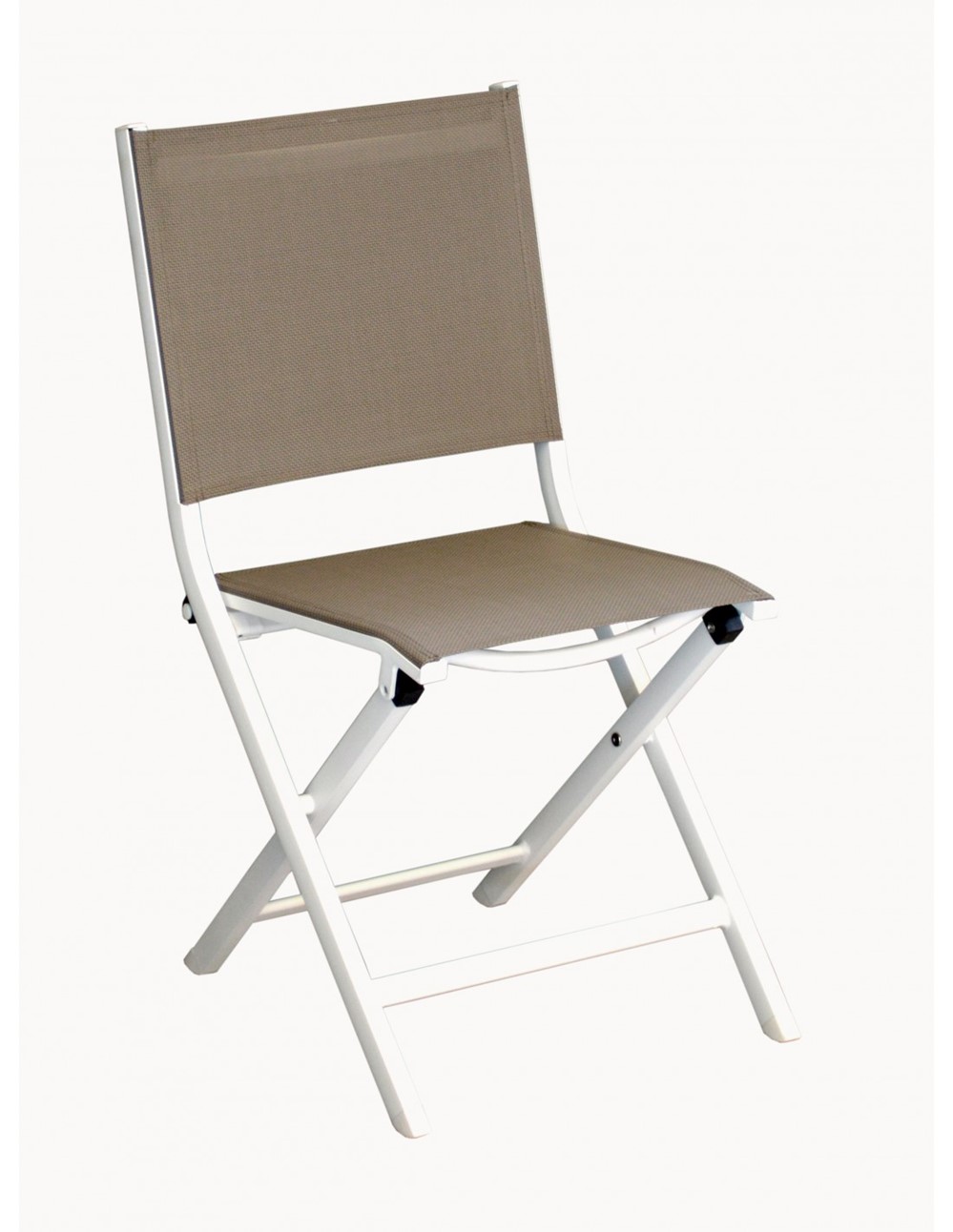 Chaise Thema blanc/taupe PROLOISIRS