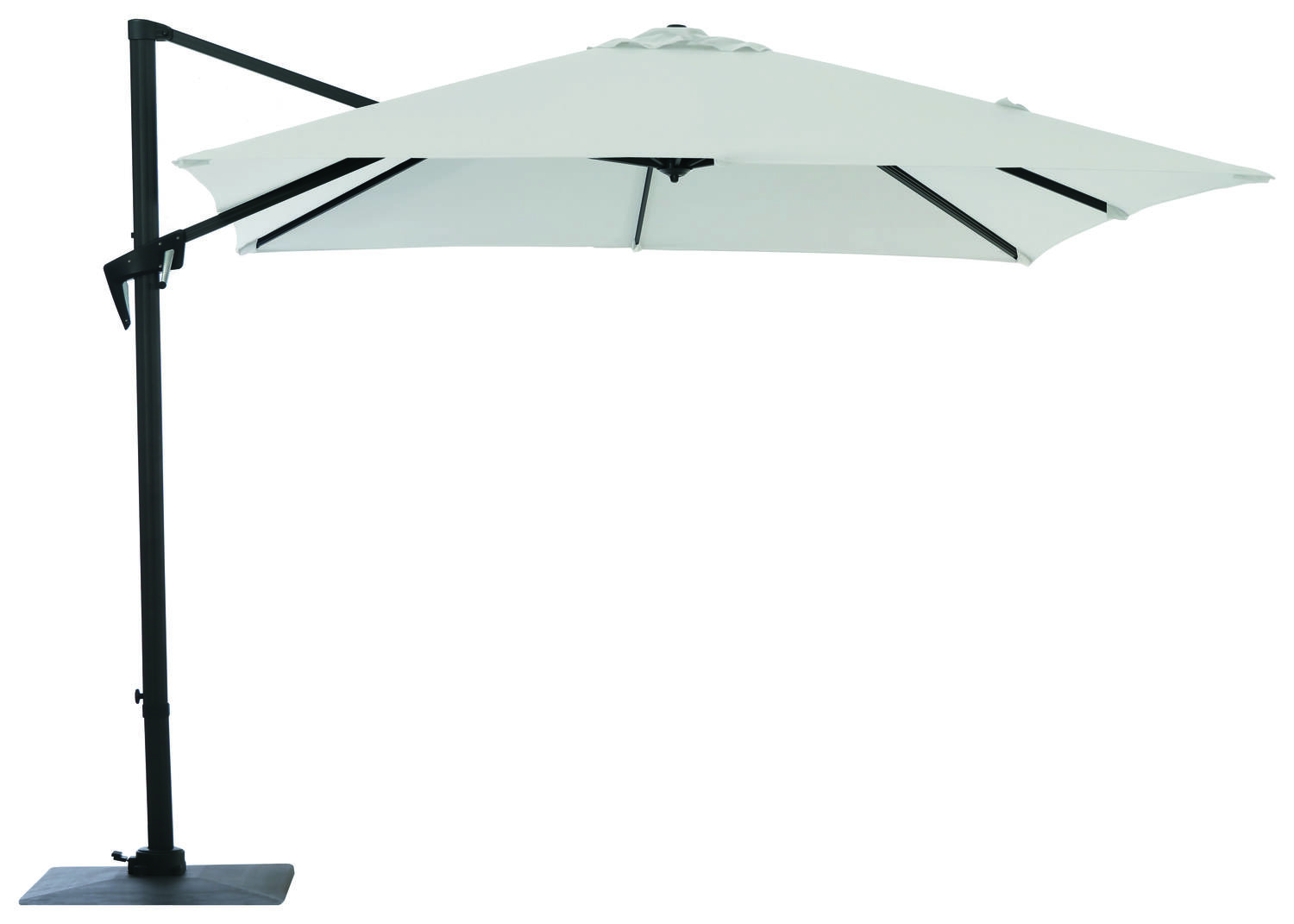 Parasol déporté Aluminium Roma 3x3m Ecru