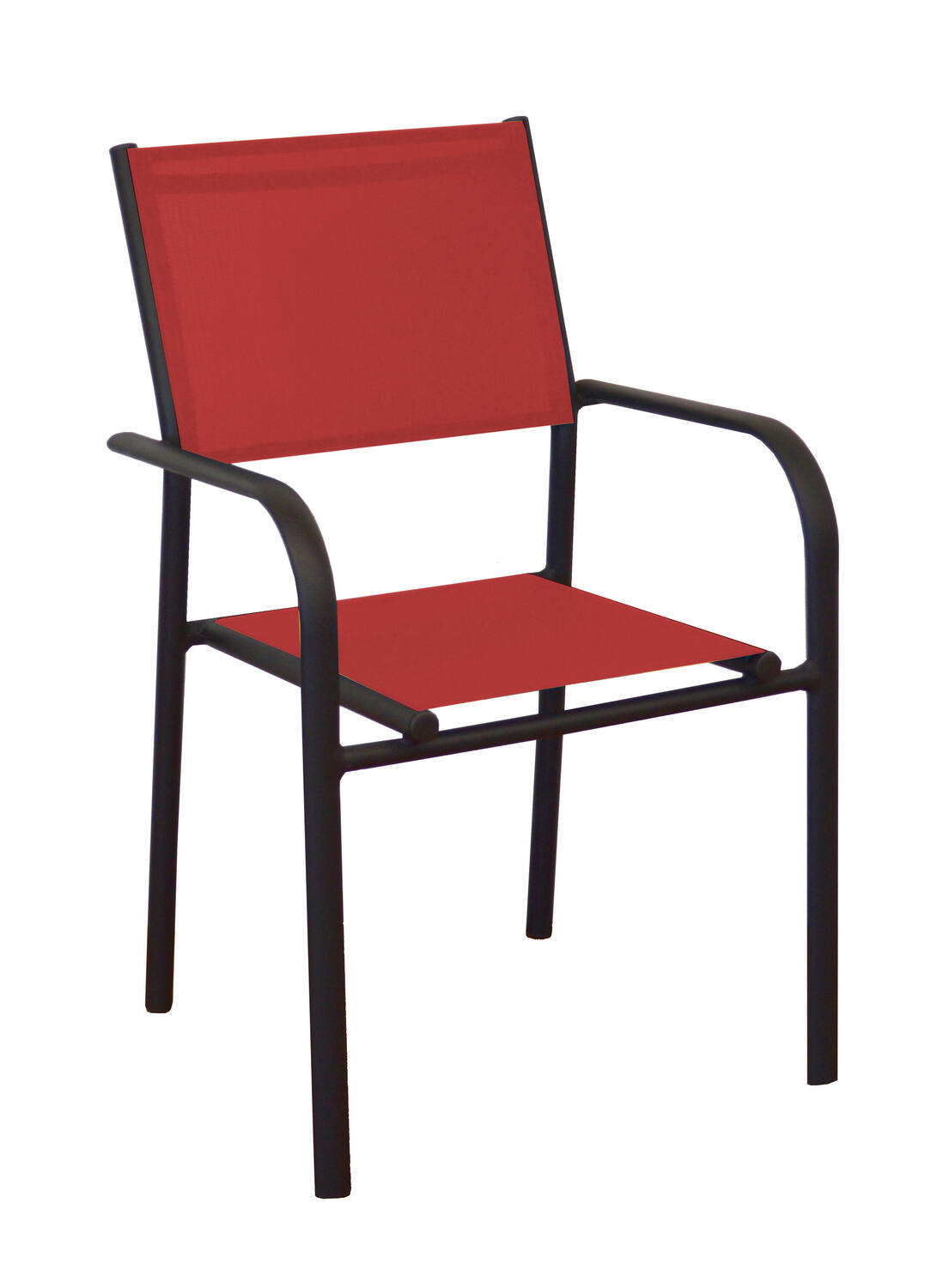 Fauteuil de jardin Duca graphite/rouge - PROLOISIRS