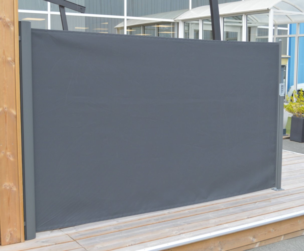Brise vue/rideau rétractable 300x160 alu/polyester