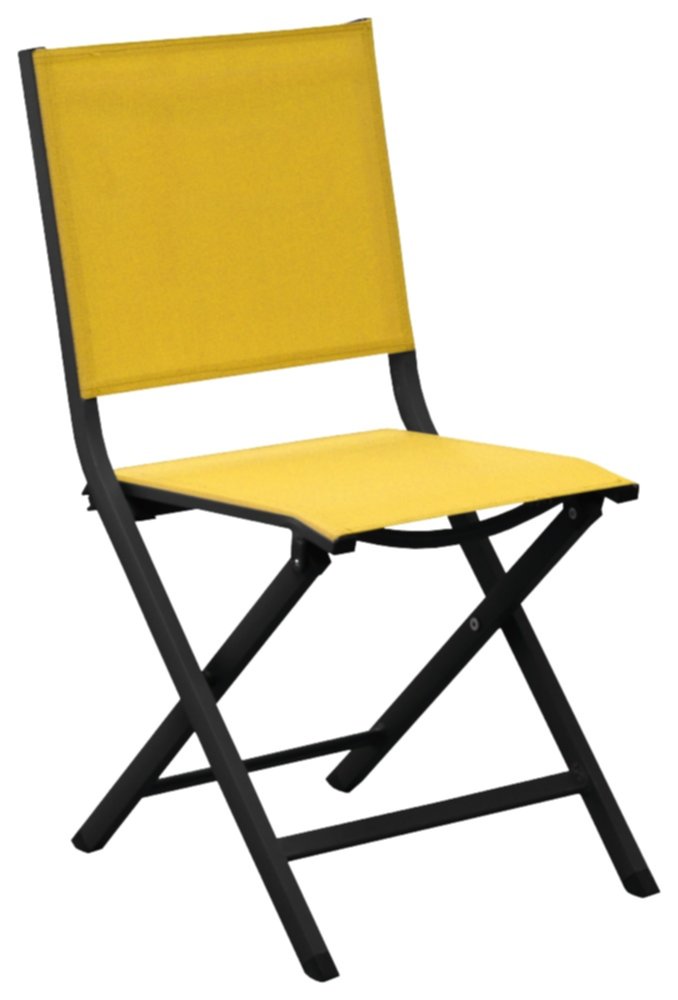 Chaise Thema graphite/moutarde - PROLOISIRS