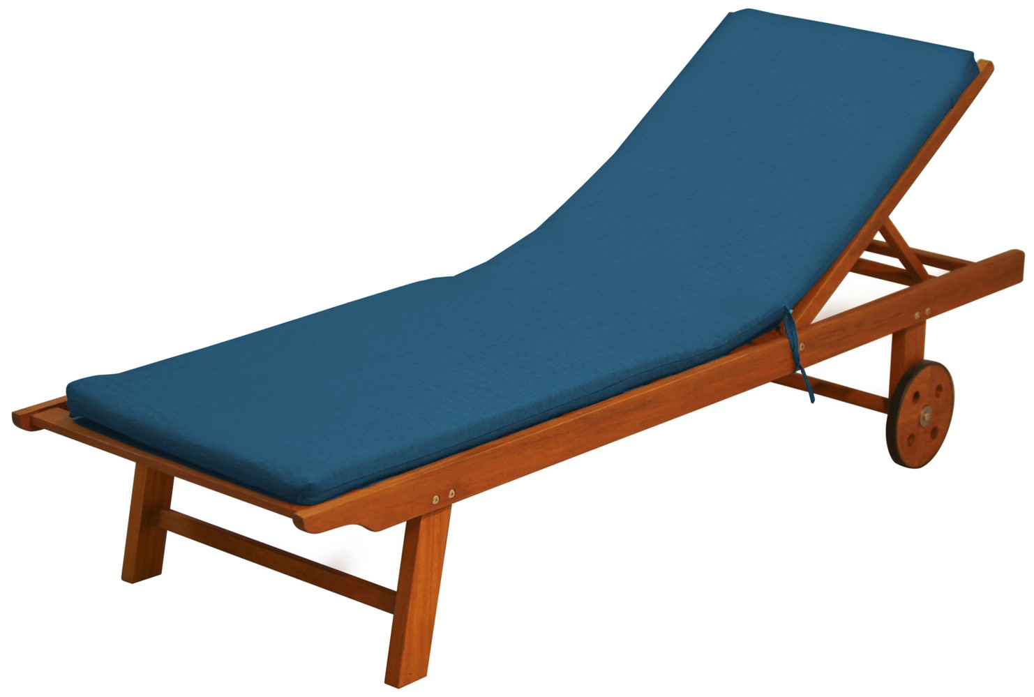 Coussin Bain de soleil 5cm Déhoussable Bleu Canard