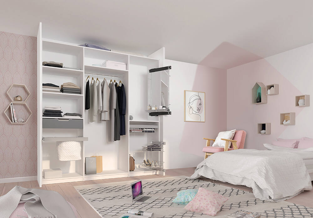 Joue de placard bois aggloméré 67x250x3,2cm blanc - SKYLAB