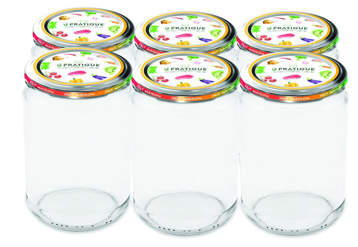 Pack 6 bocaux twist off d82 500 ml 