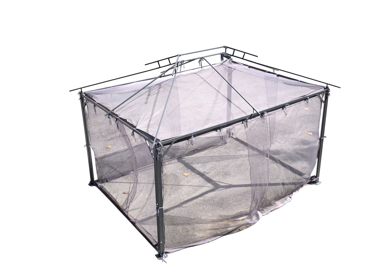 Kit de moustiquaires universelles grises pour tonnelle 3x3m - COULEURS DU MONDE