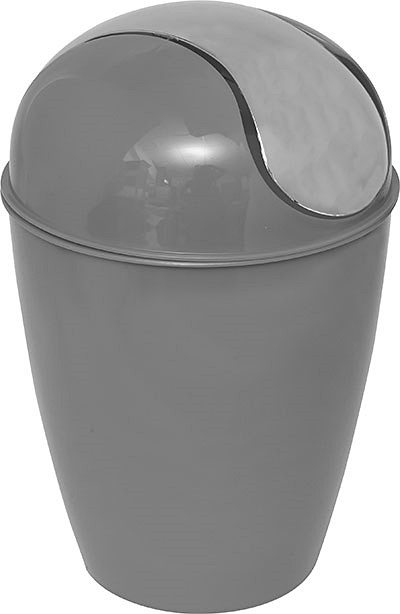 Poubelle conique avec couvercle 5,6L - gris