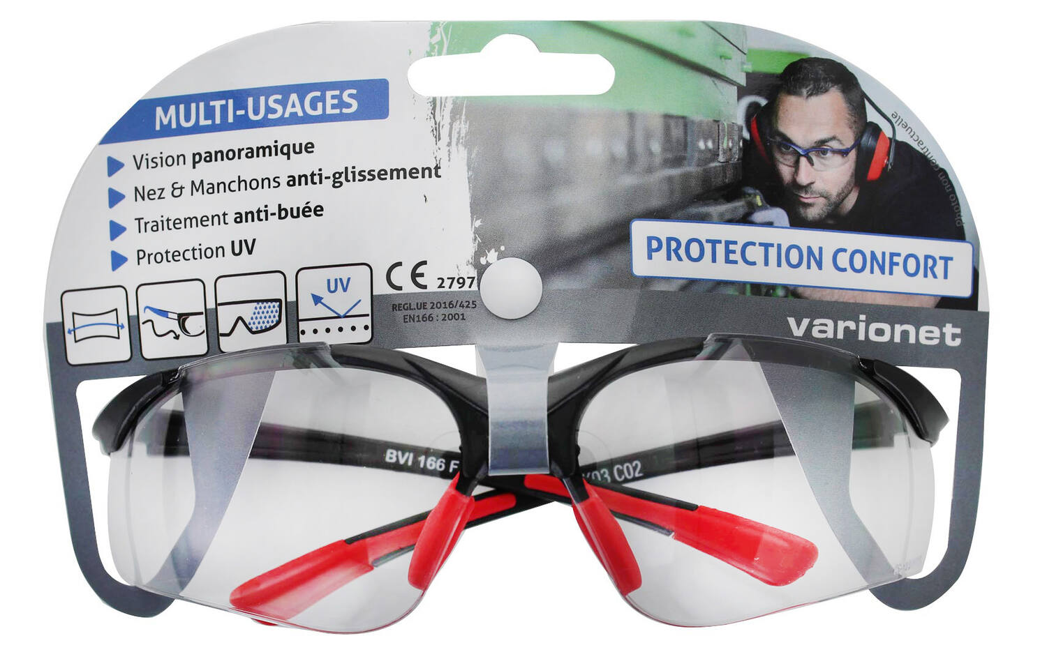 Lunettes de protection EK03 confort anti-buée