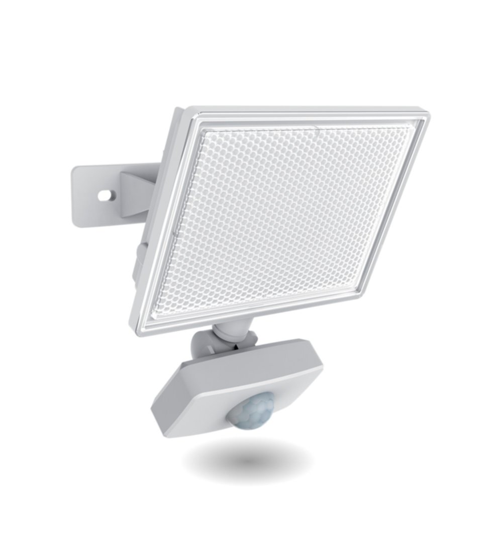 Projecteur mural blanc led IP44 détecteur mouvement 1600Lm 20W 6500K - XANLITE