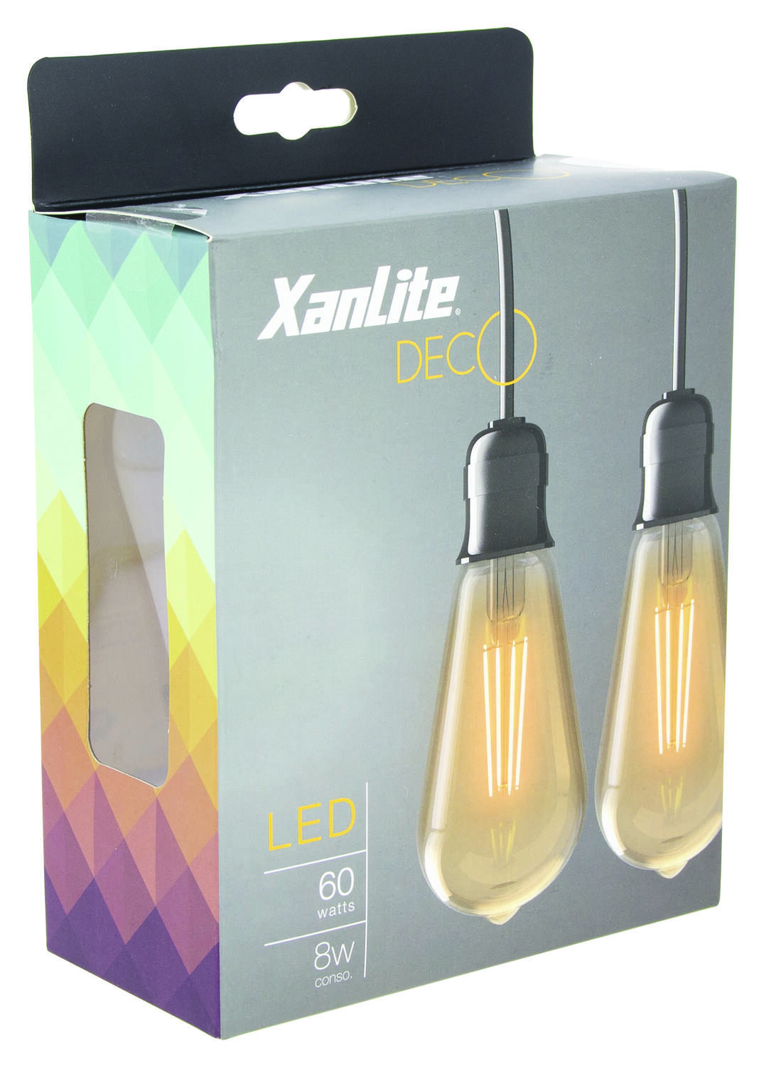 2 ampoules LED Vintage ST64 E27 806lm 3,8W Ton chaud - XANLITE