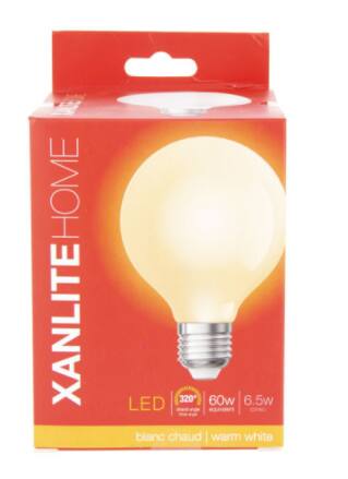 Ampoule led opaque G80 E27 806lm 60W 2700K blanc chaud