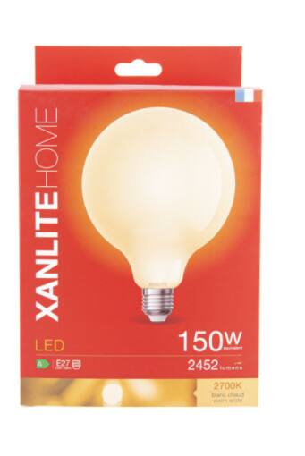 Ampoule SMD led G125 opaque E27 2452lm 150W 2700K blanc chaud