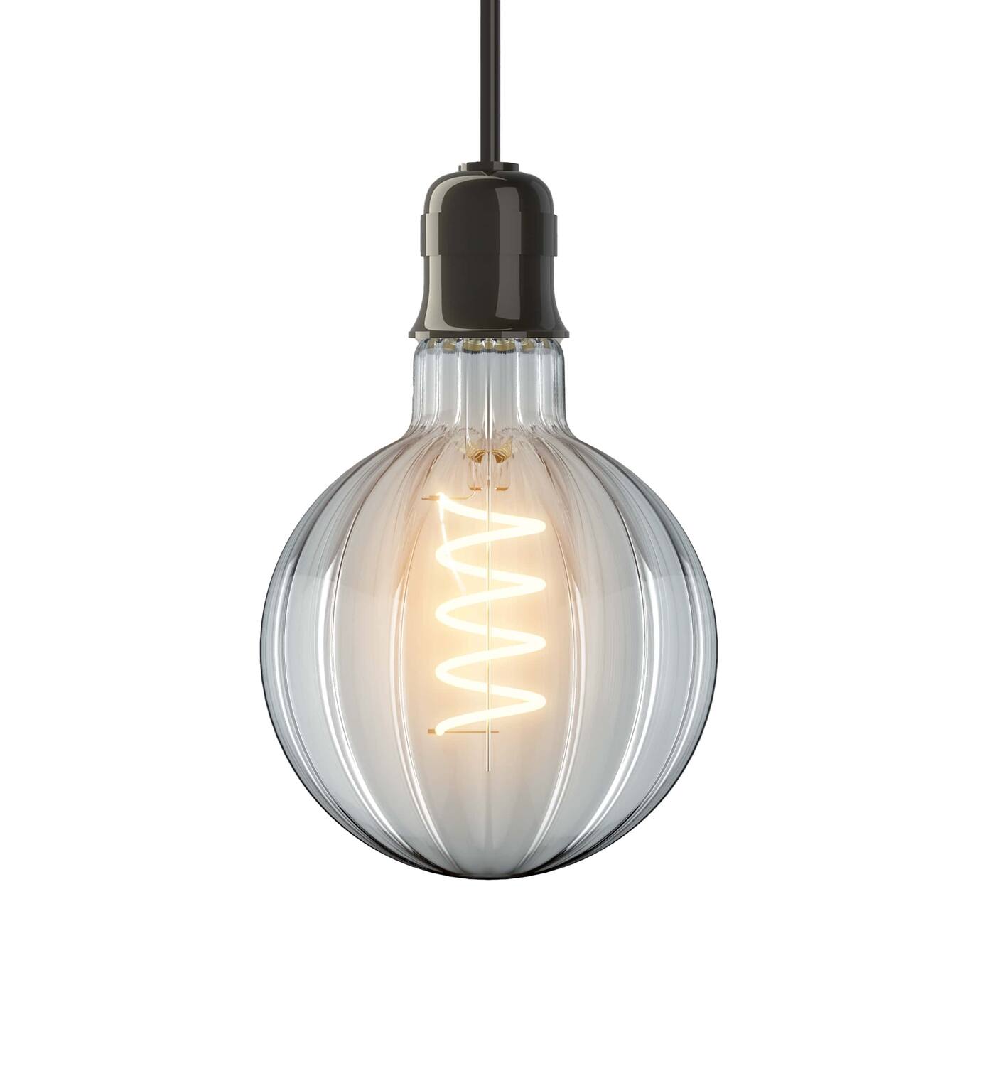 Ampoule Filament LED déco verre ciselé G95 E27 400Lm 3000K blanc chaud