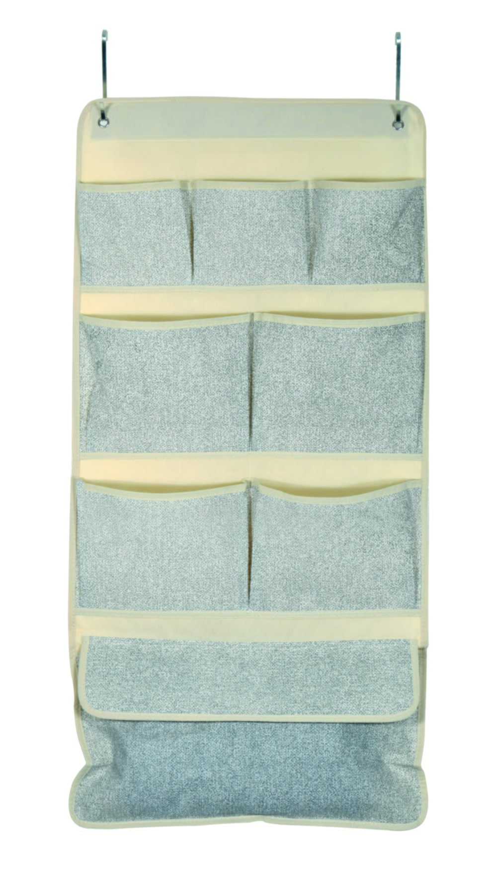 Rangement mural à suspendre 8 compartiments gris 40 x 80 cm - MSV