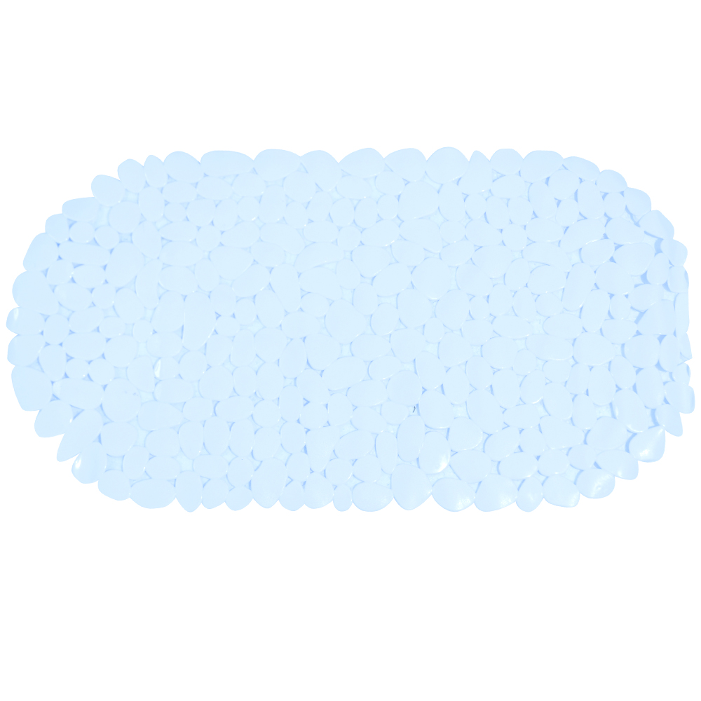 Tapis fond de baignoire Galets blanc 
