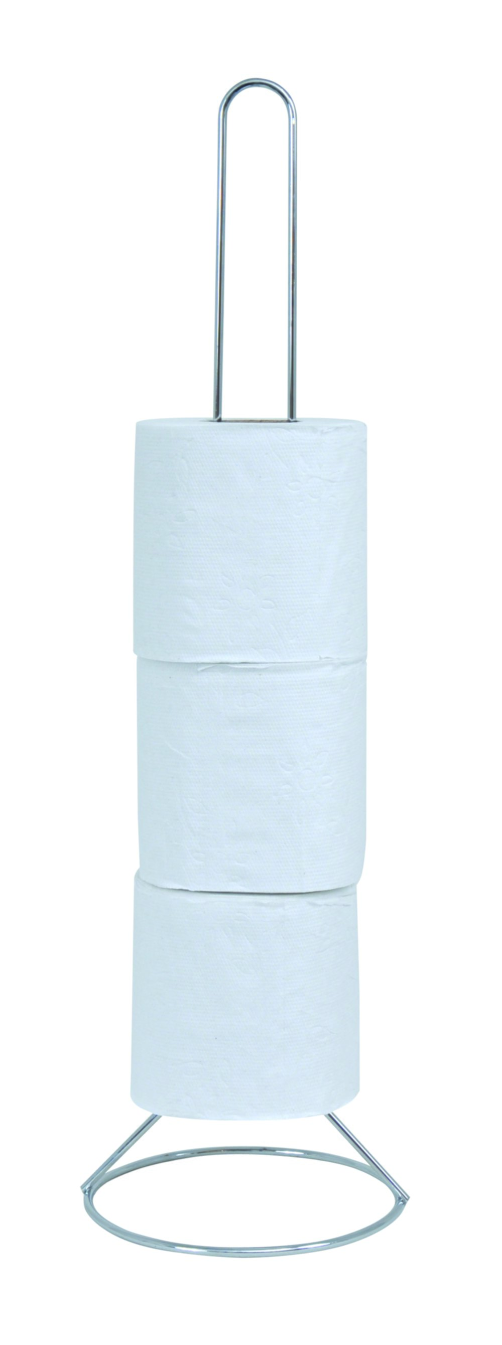 Porte Rouleau Papier Wc sur pied Acier Gris