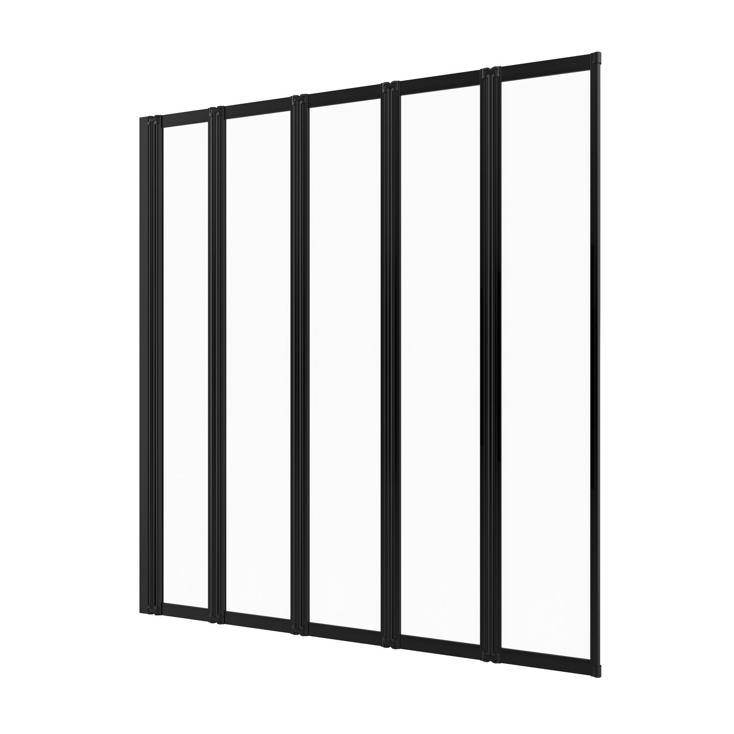 Pare baignoire blakc 5 volets pivotants