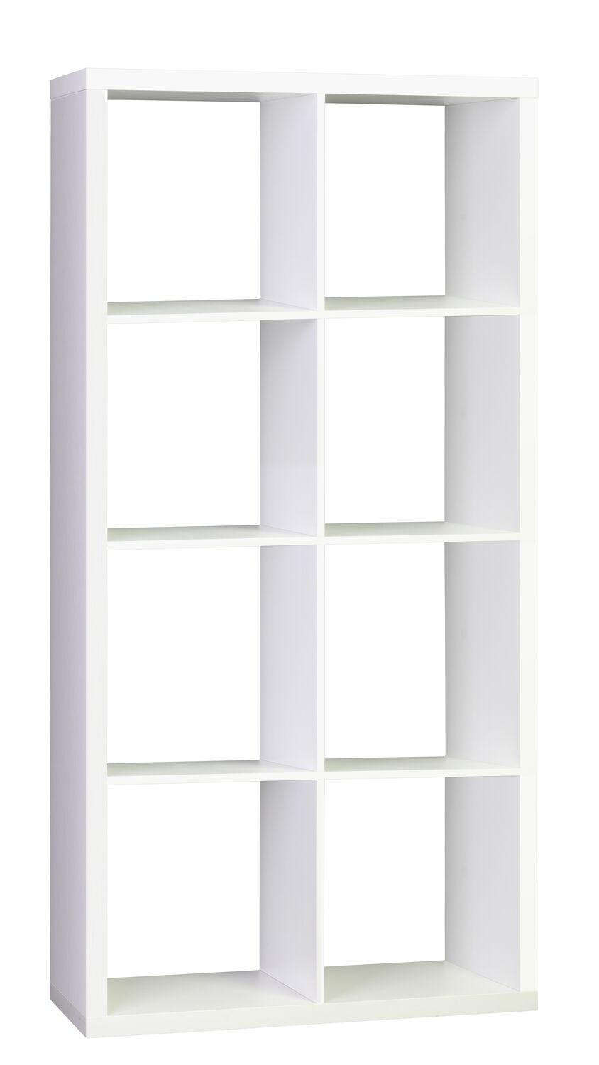 Étagère modulaire épicéa 8 cubes 69,5x29,5x134,5cm blanc
