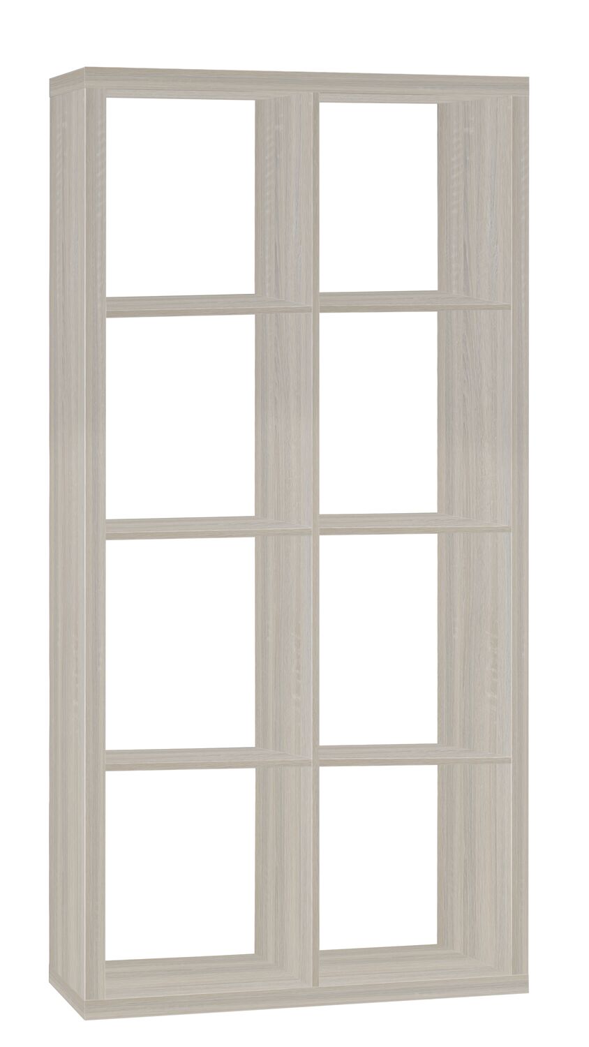 Étagère modulaire épicéa 8 cubes 69,5x29,5x134,5cm effet chêne