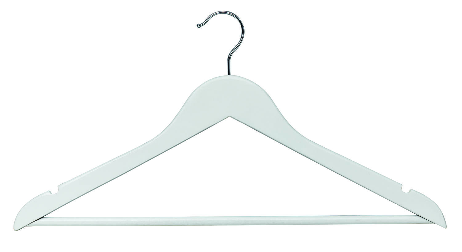 Set de 3 cintres bois naturel blanc - DECO SYSTEM