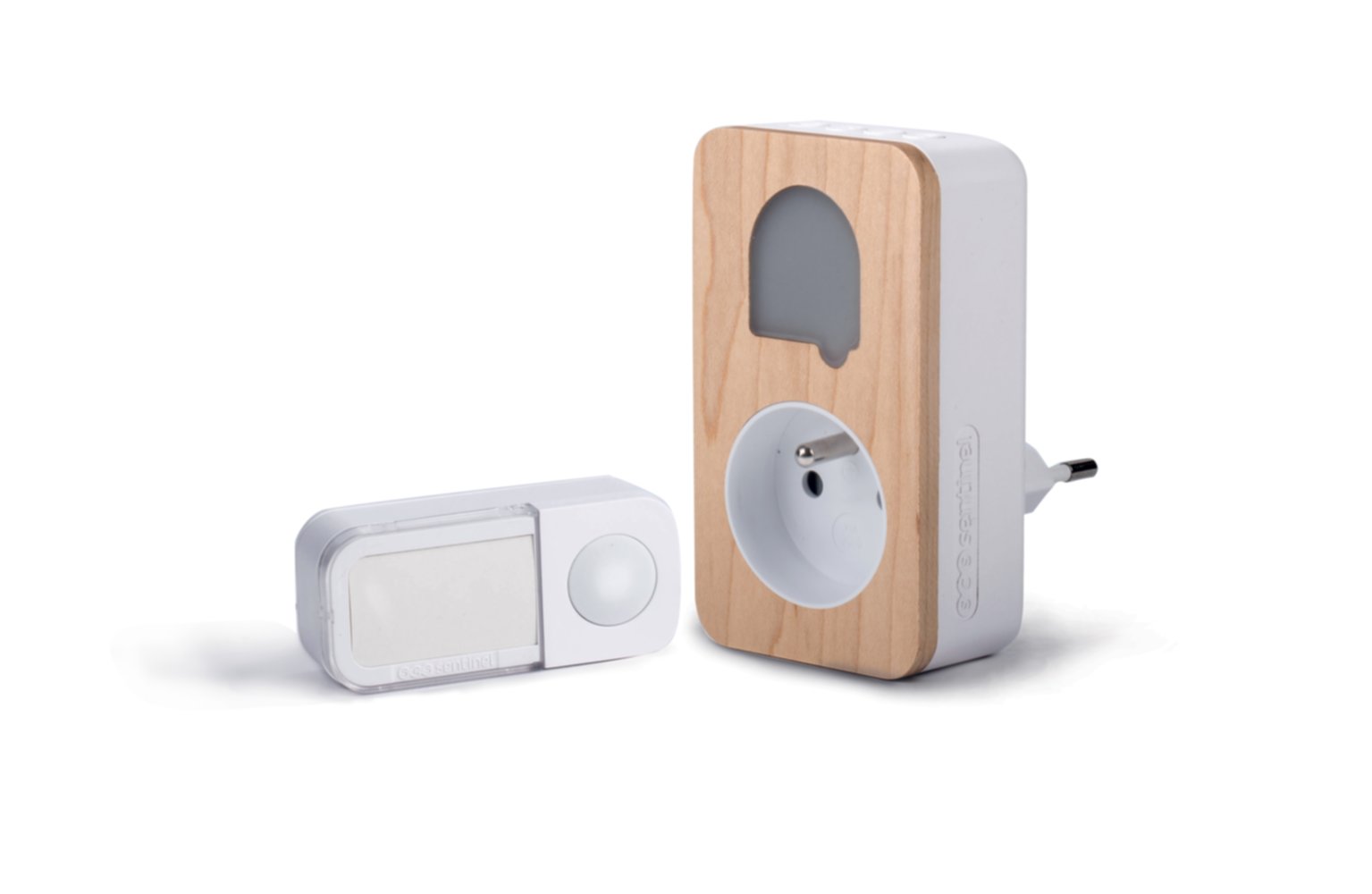 Carillon sans fil et sans pile avec prise intégrée Sone + Cosy Bois- SCS SENTINEL