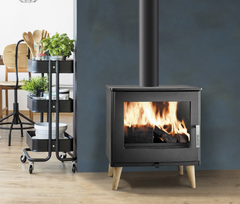 Poêle à bois Aïko 7kW Bûches 55cm - SUPRA