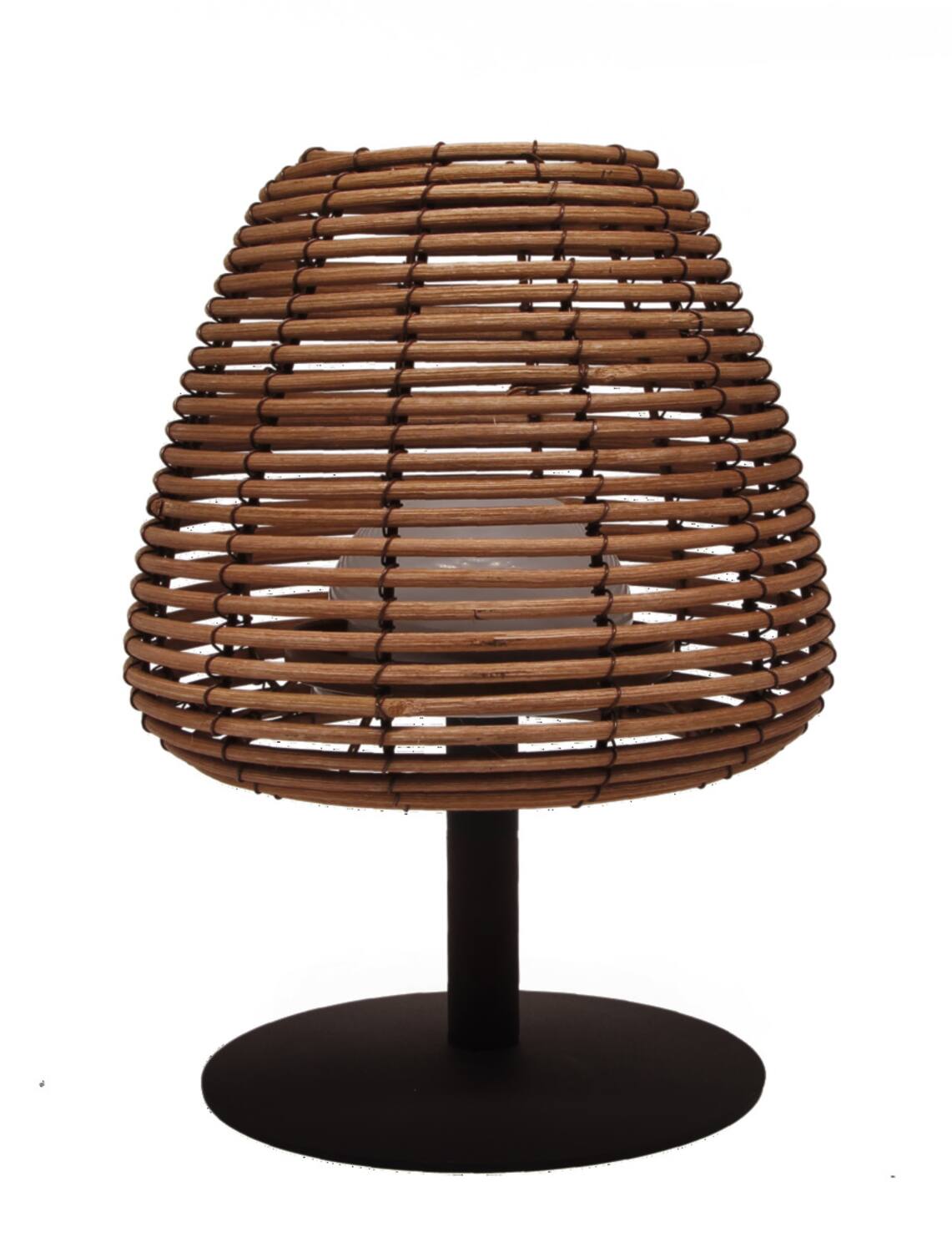 Lampe de table LED sans fil Bohême 25cm Rotin Durée 8H