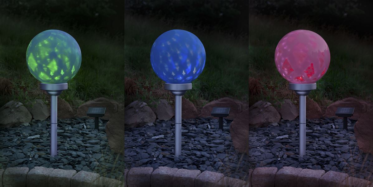 Boule solaire rotative led multicolore Ø25  cm - GALIX