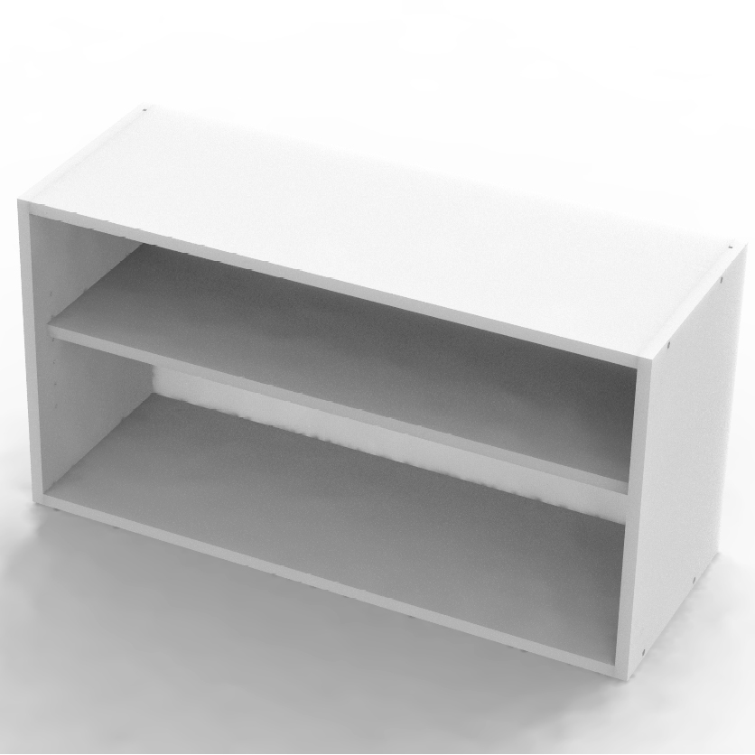 Caisson meuble de cuisine haut 16mm 428x800x300mm Blanc