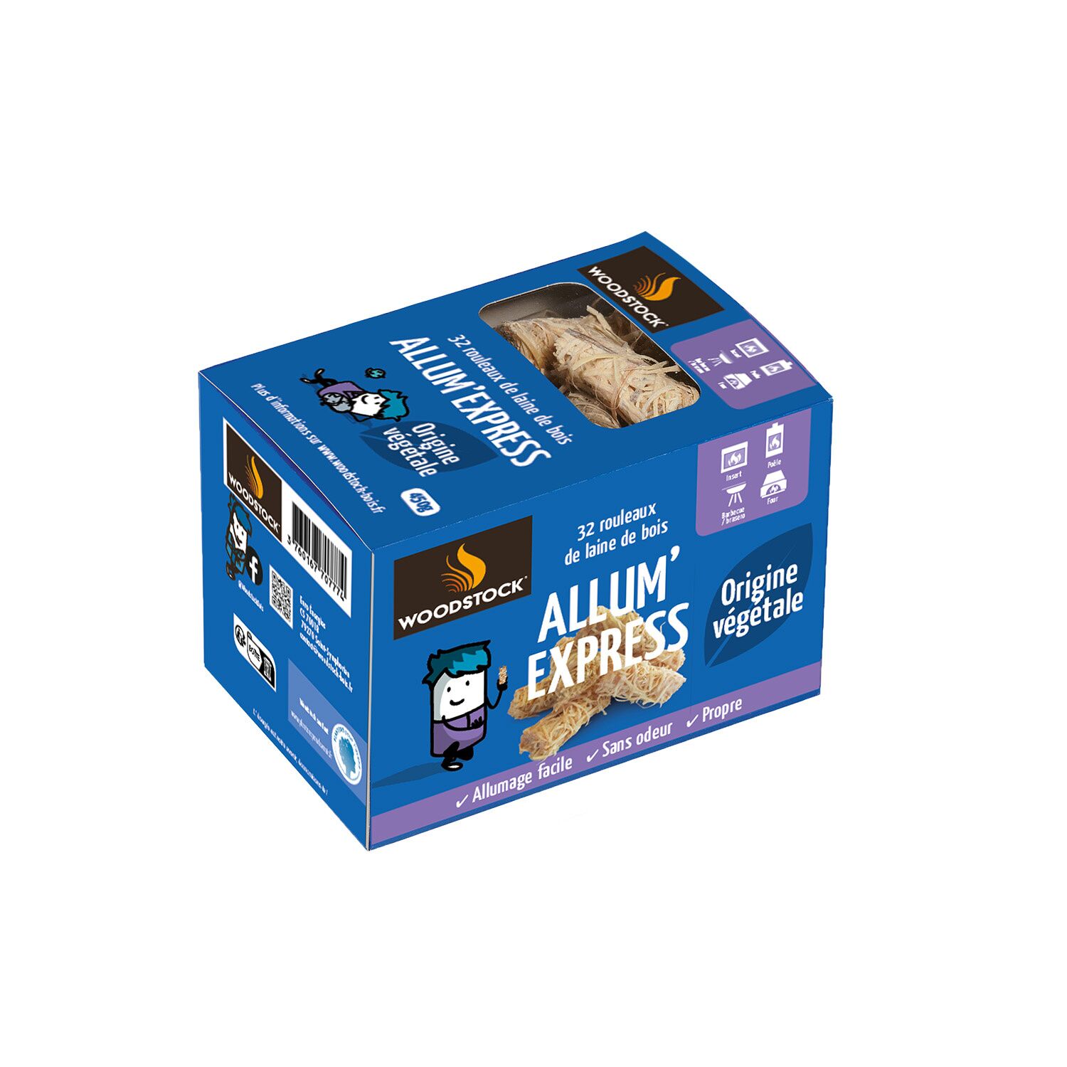 Woodstock Allum'Express- Boîte de 32 allume feux
