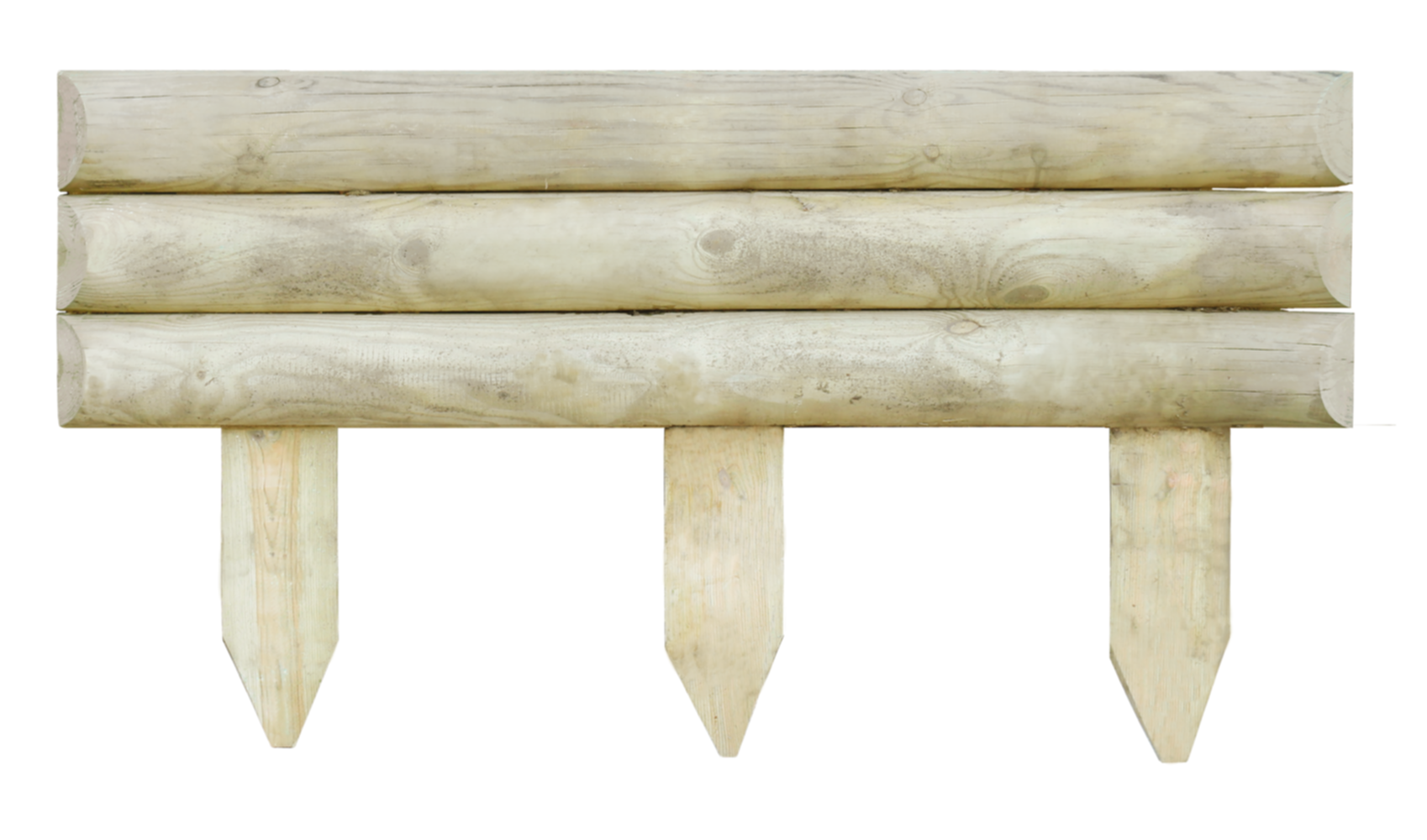 Bordure à planter demi-rondins en Pin traité cl4 70x40x1,10m