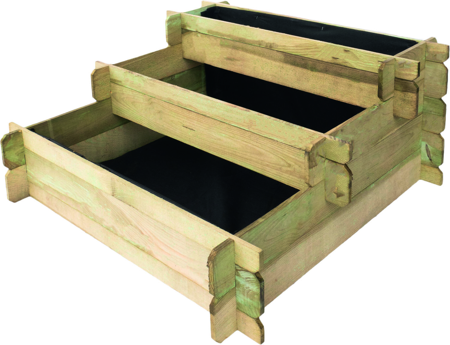 Carré potager bois 3 étages 90x90cm H40/30/20cm