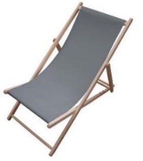 Chaise longue Chilienne gris anthracite - TENDANCES ET CREATIONS