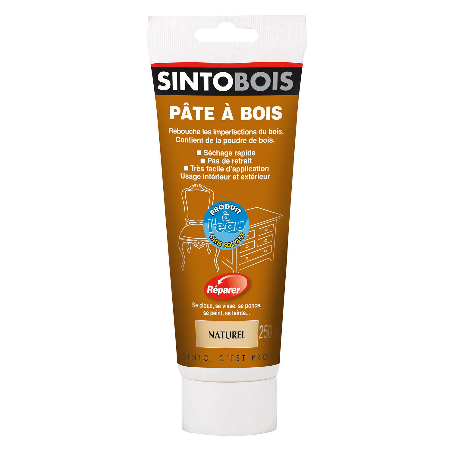 Pâte à bois à l’eau naturel 80gr - SINTO