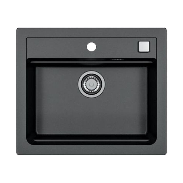 Evier 1 bac 59x50cm Atrox+ noir - DIADEM