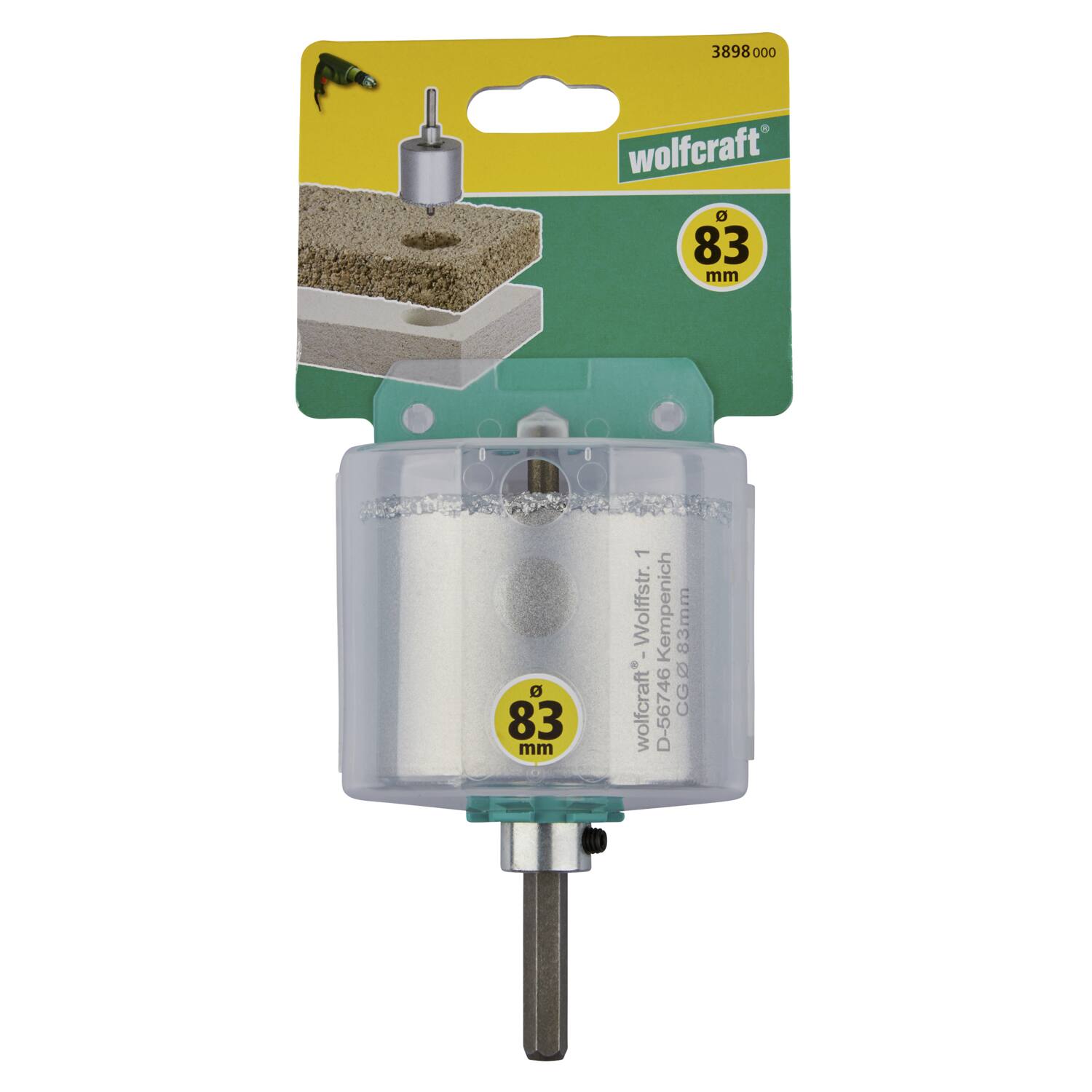 Trépans maçonnerie traversants et prêts à l'emploi ø 83mm - WOLFCRAFT