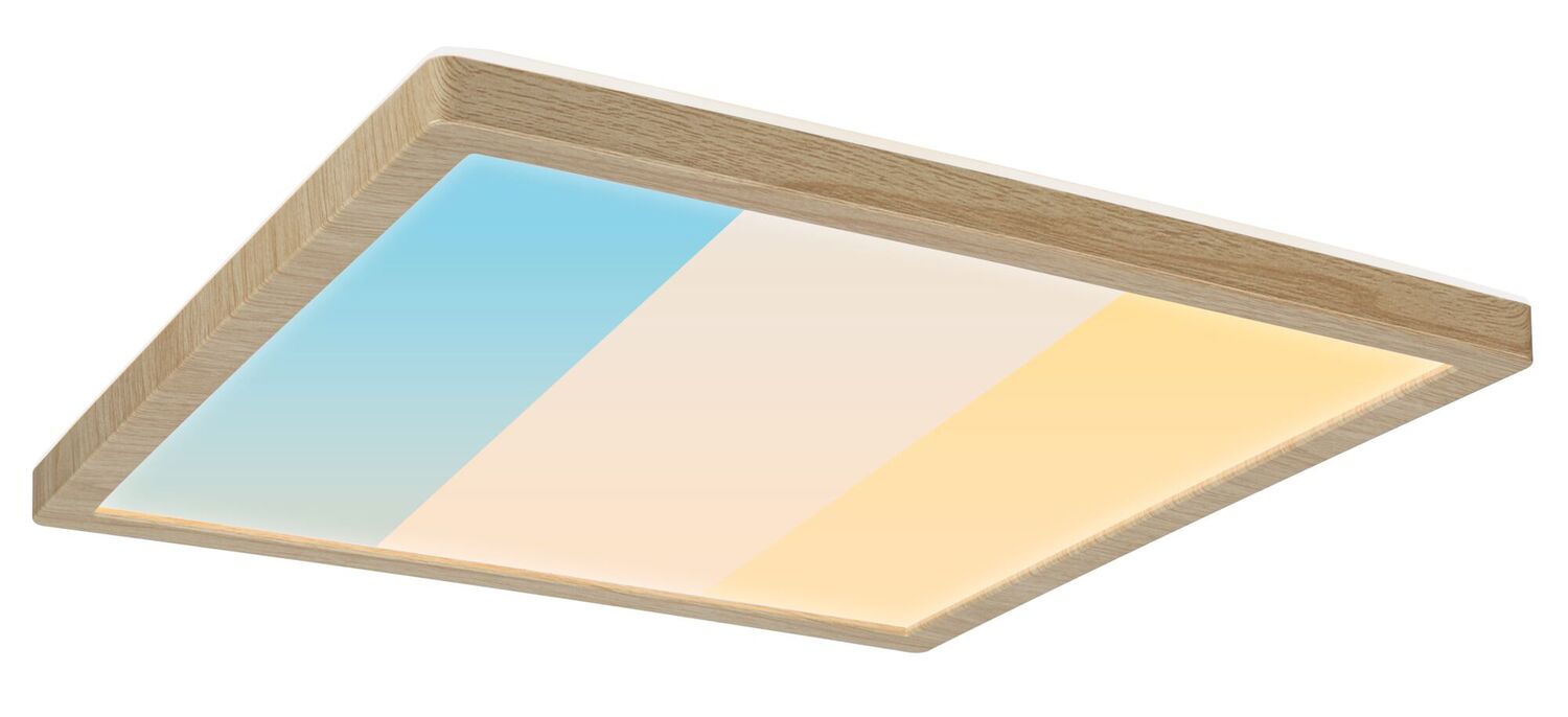 Panneau LED Atria Shine 30x30cm 18W effet bois dimmable CCT - PAULMANN