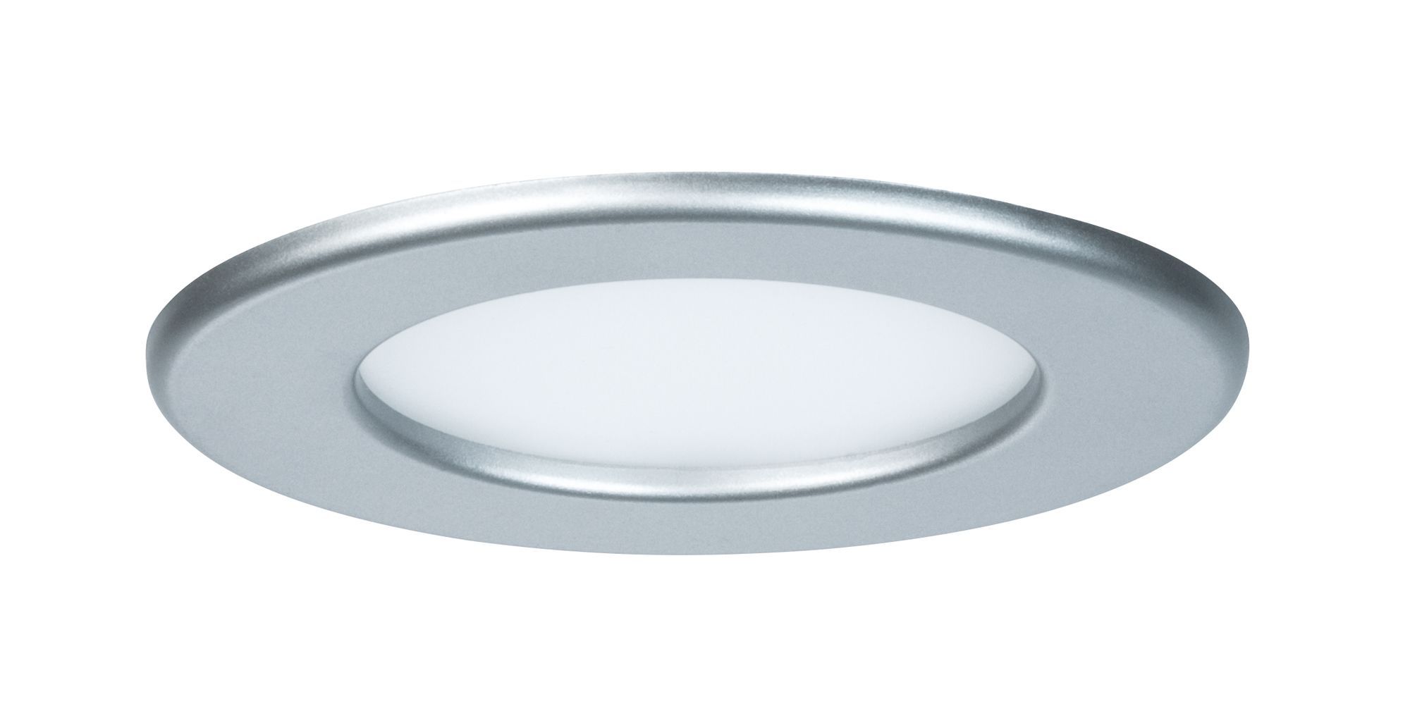 Panneau LED encastré rond 6W IP44 115mm - chrome