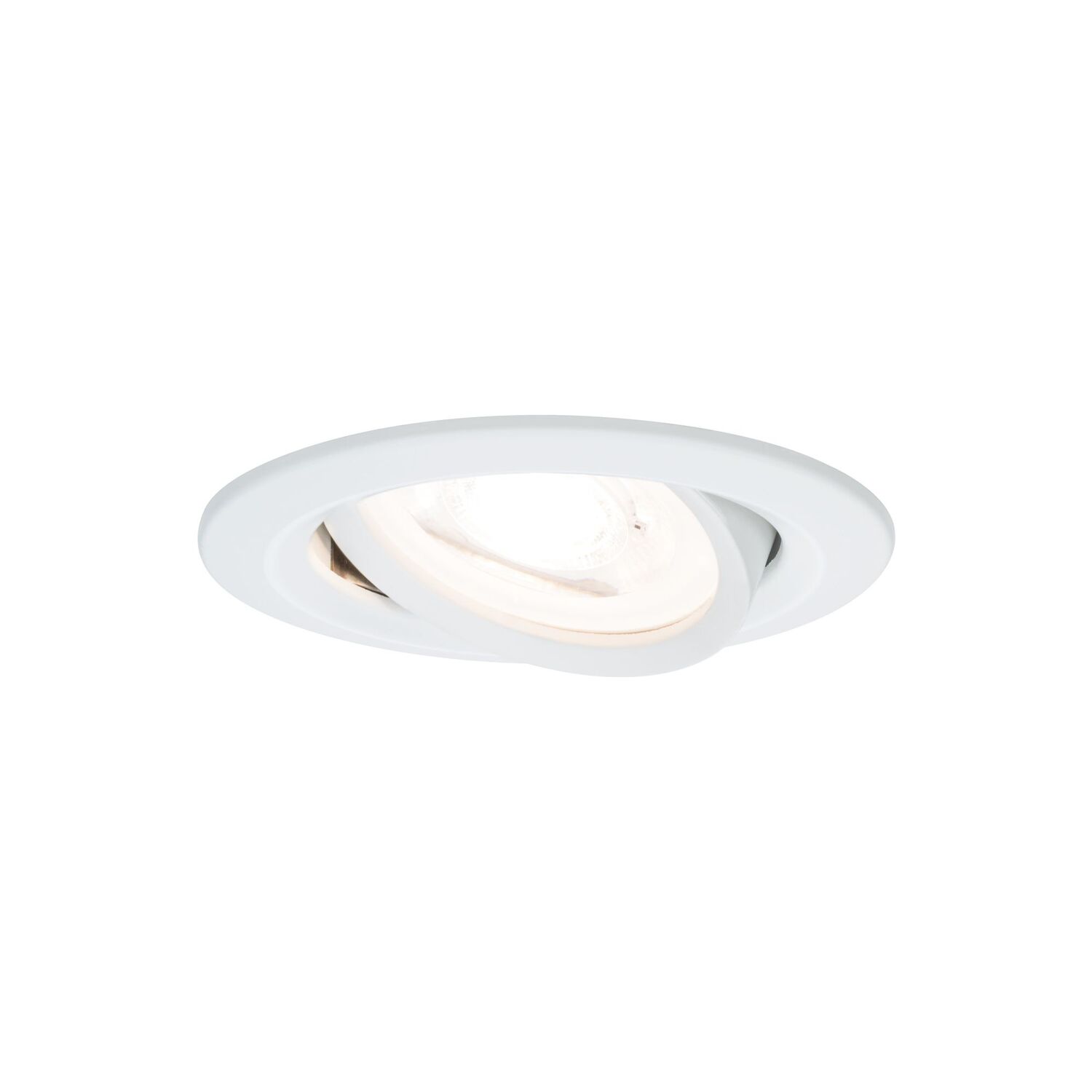 3 Spots LED encastrés orientables Nova IP44 6,5W 2700K 230V GU10 51mm Blanc dépoli/Alu