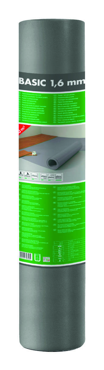 Sous-couche sol stratifié et parquet Basic 1,6mm Rouleau 20m²