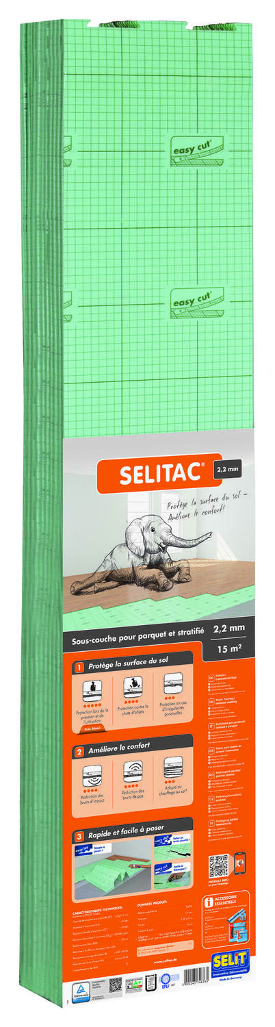 Sous-couche pour parquet et stratifié 2,2mm 15m² - SELIT