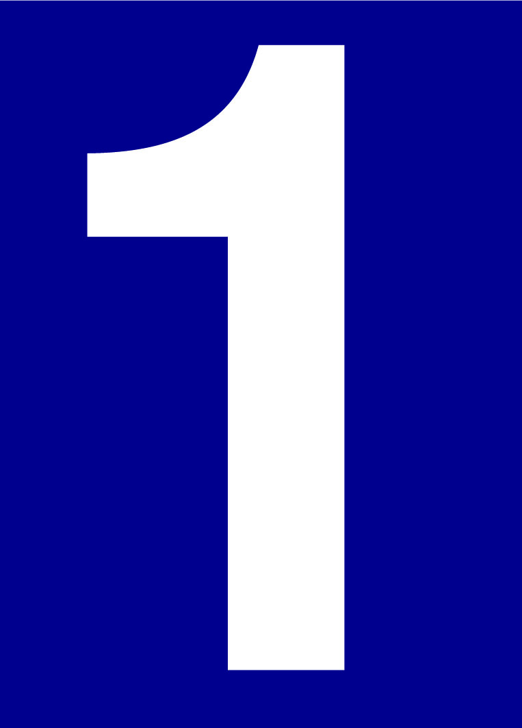 chiffre numéro de rue adhésivé 1 - NOVAP