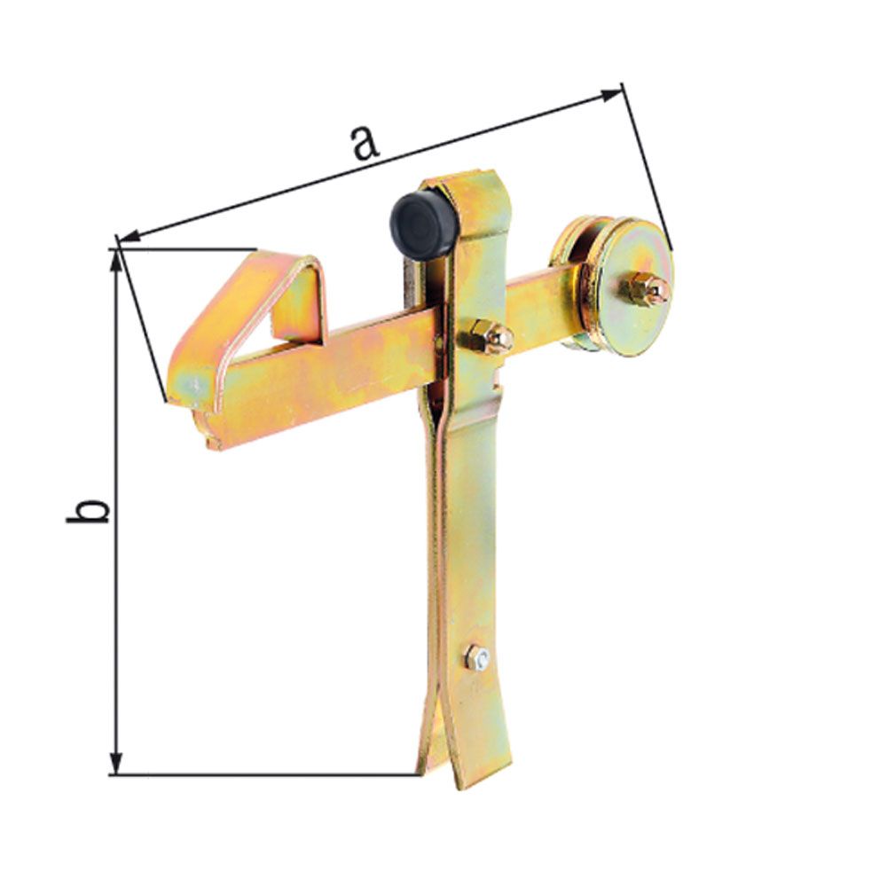 Arrêt de portail à bascule CATA noir à bétonner 300x240
