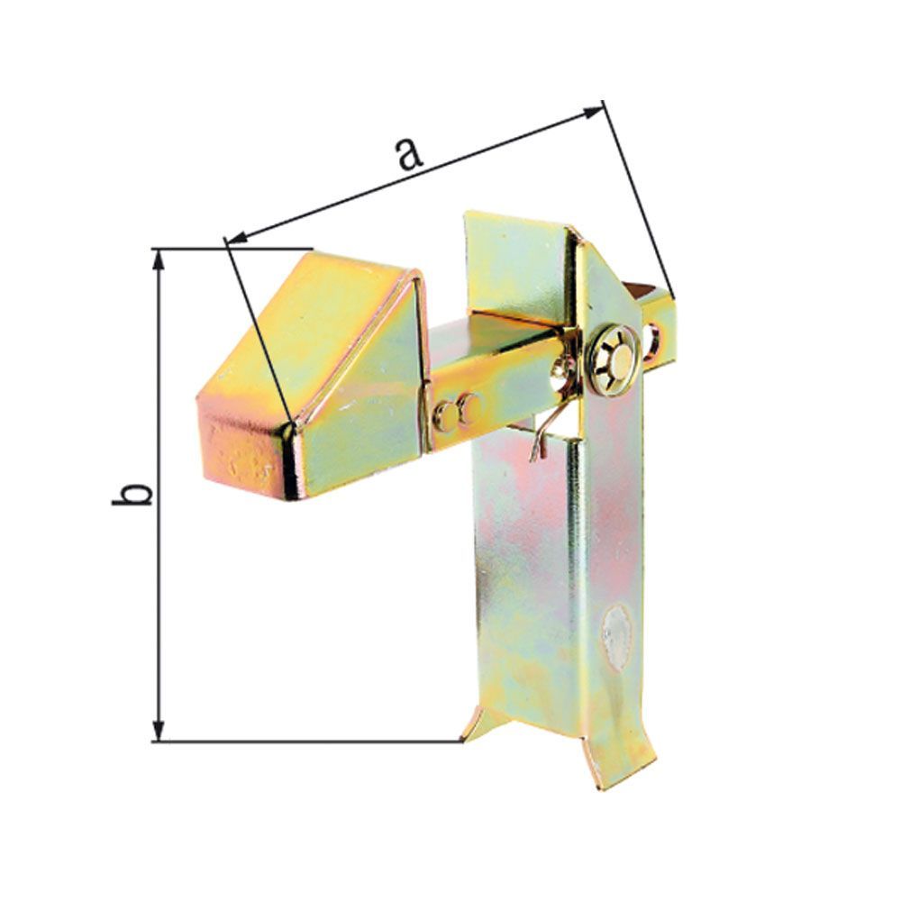 Arrêt port.ressort CATA noir à bétonner 185x200