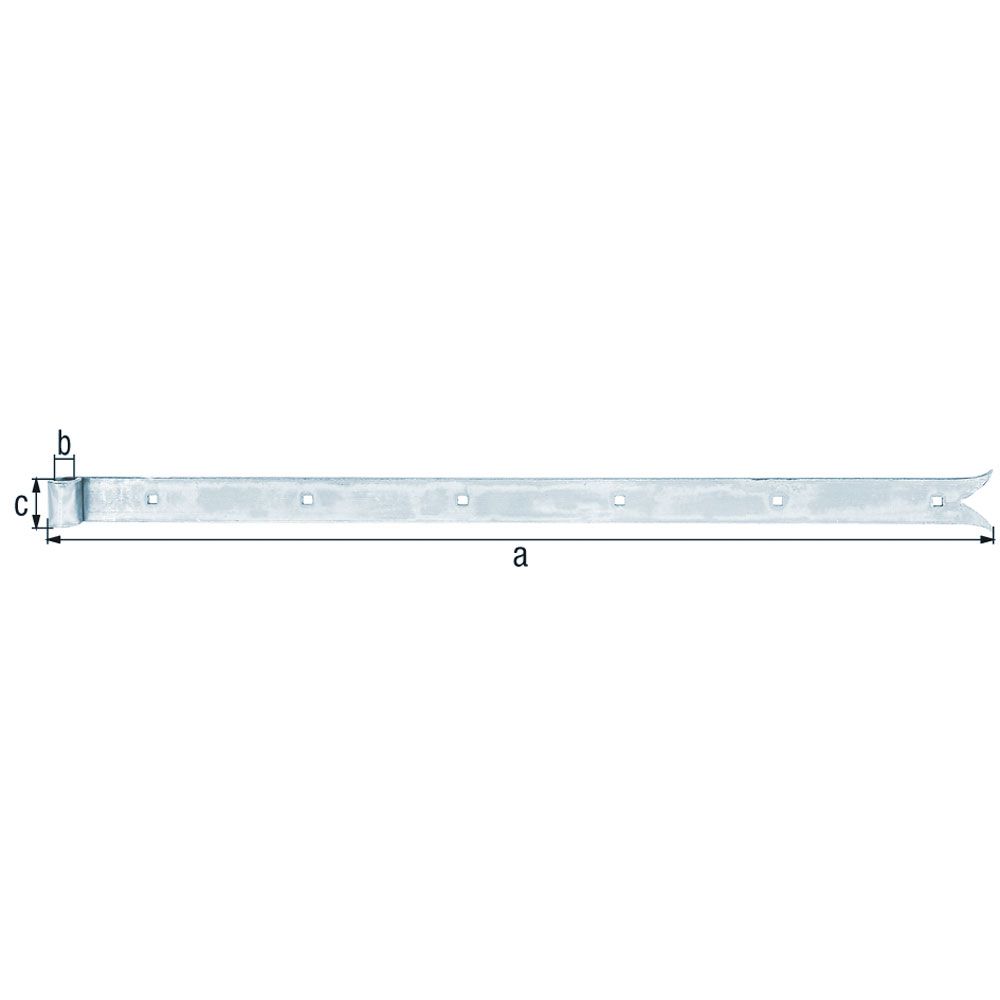 Penture droite QC zinguée noire 700 Ø14