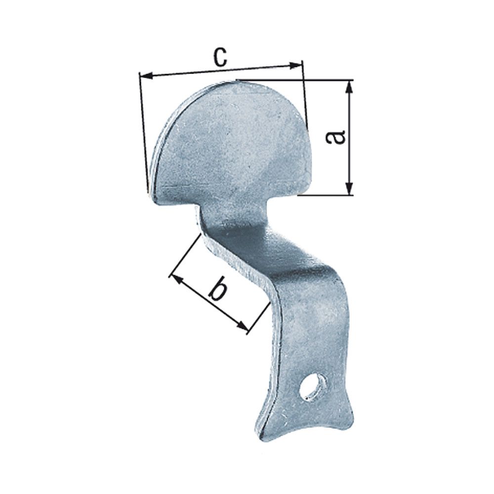 Butée volet coudée CATA noire à cheviller 25