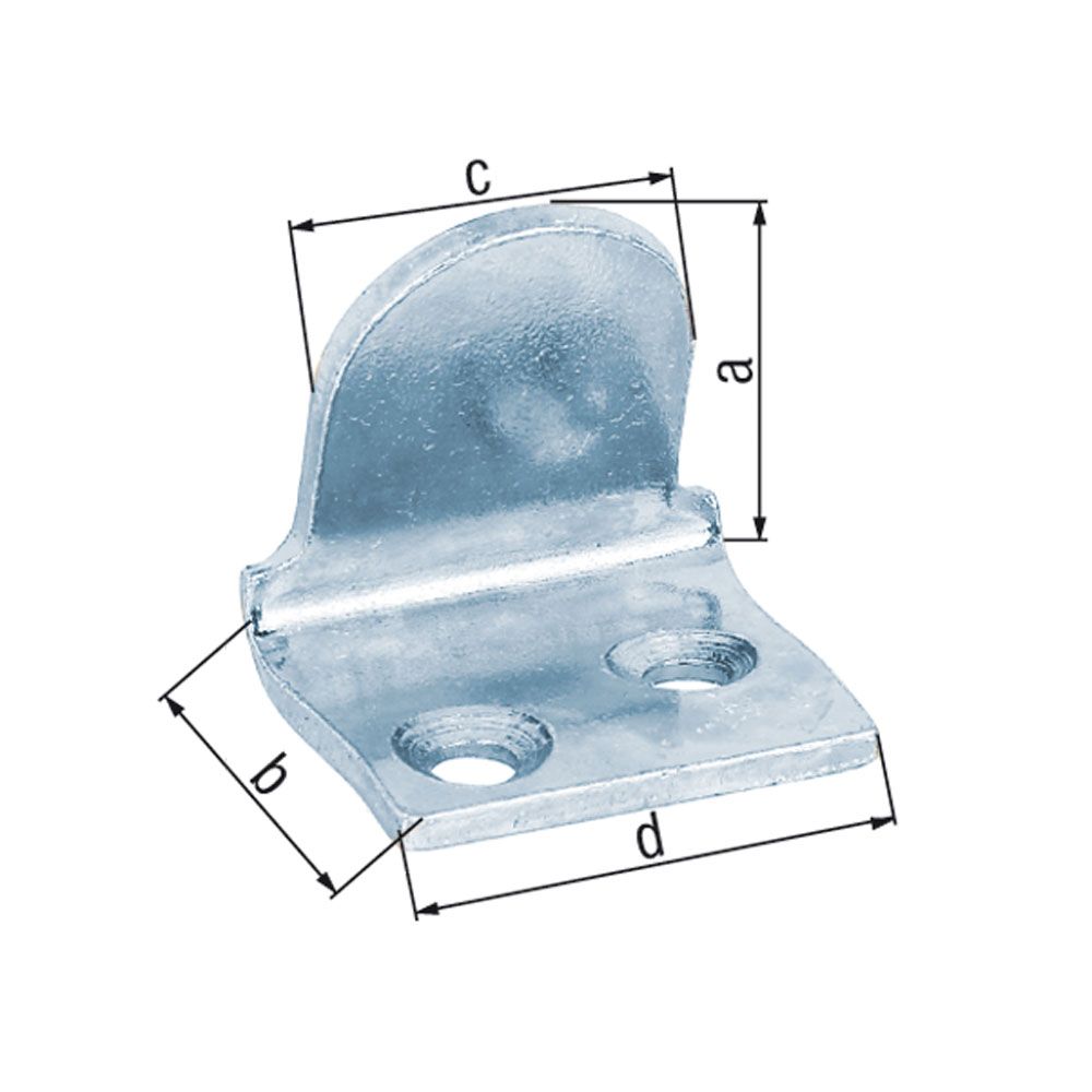 Butée volet basse zinguée à cheviller 28x26