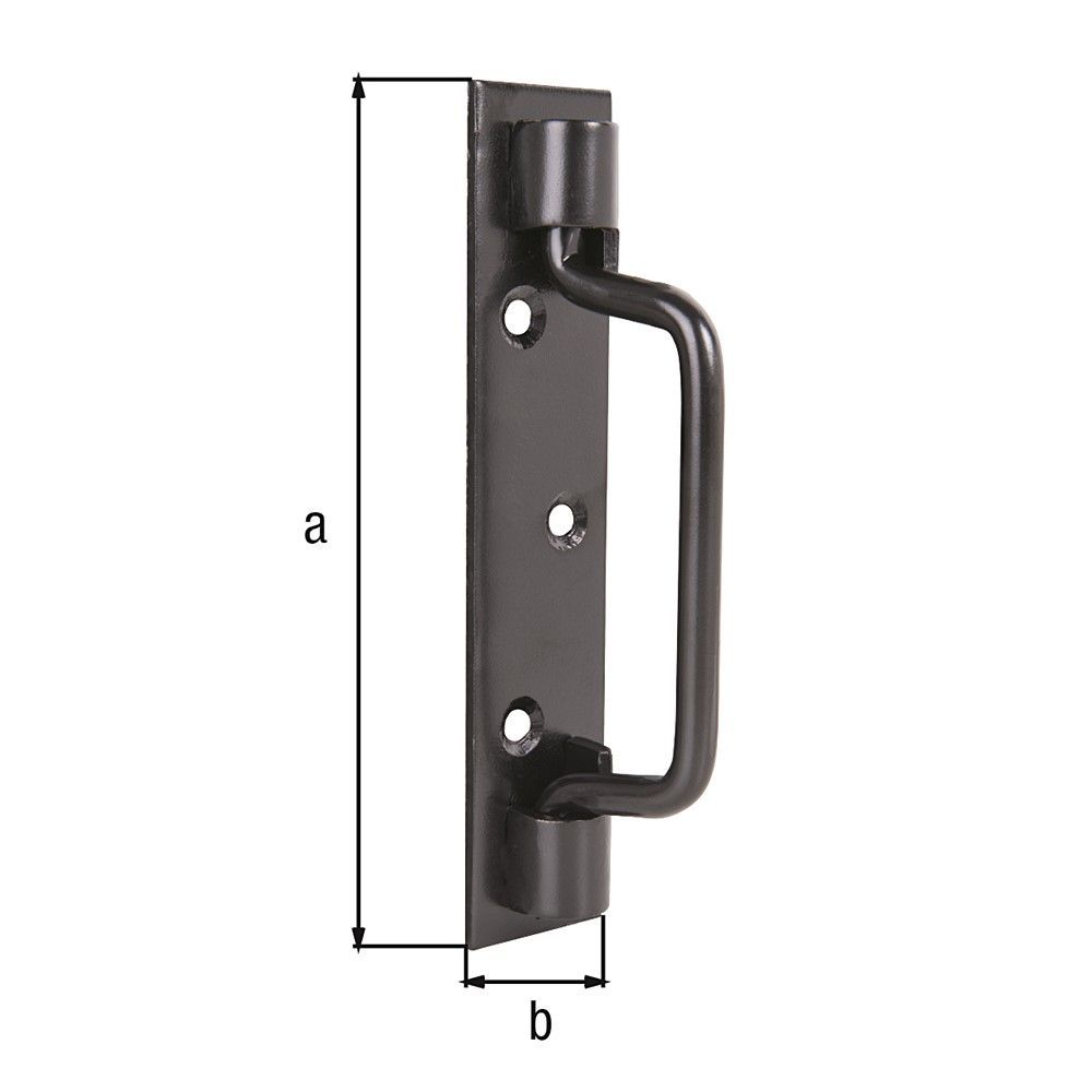 Poignée porte St Etienne noire 142x30