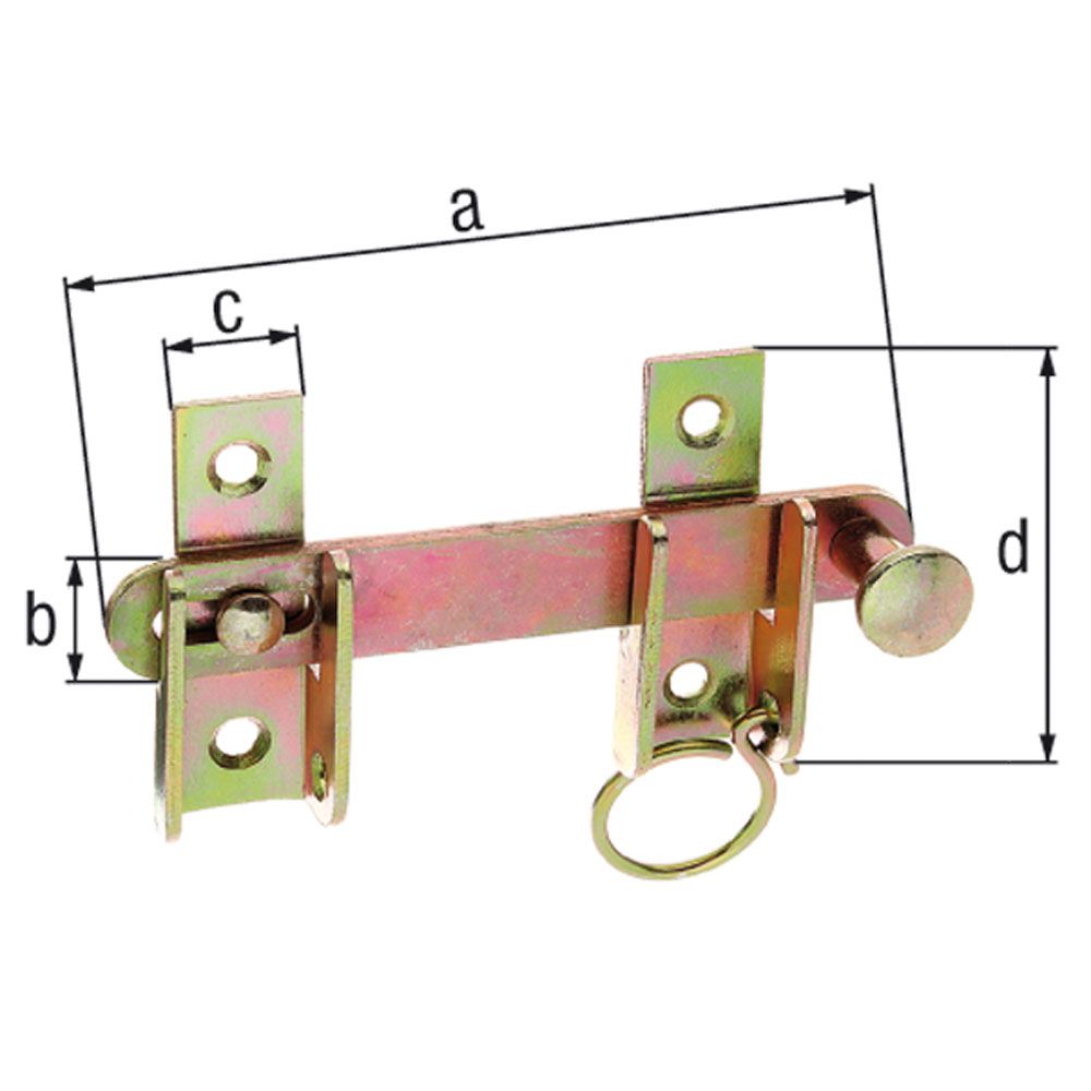 Verrou volet fléau zingué 120x65 FR