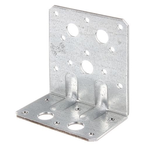 Équerre renforcée avec nervure galva S 90x90x80